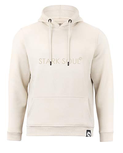 STARK SOUL Hoodie - Kapuzenpullover Unisex - innen angeraut - Baumwolle (L, Beigè) von STARK SOUL