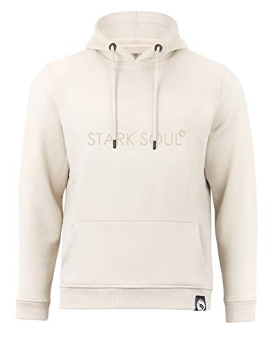 STARK SOUL Hoodie - Kapuzenpullover Unisex - innen angeraut - Baumwolle (S, Beigè) von STARK SOUL