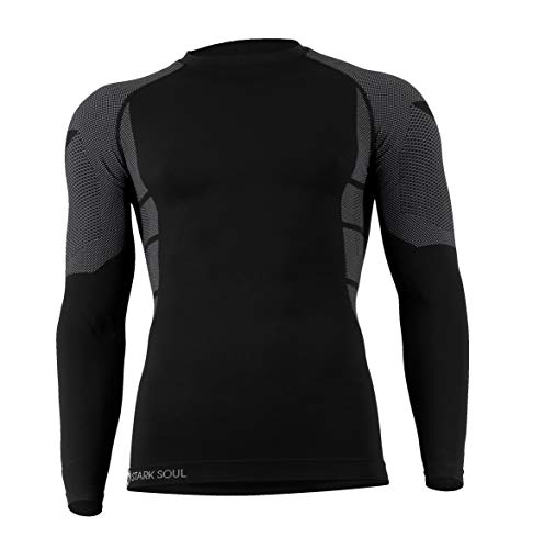 STARK SOUL Herren Ski Funktionswäsche, Outdoor Unterwäsche (L/XL Hemd grau/schwarz) von STARK SOUL