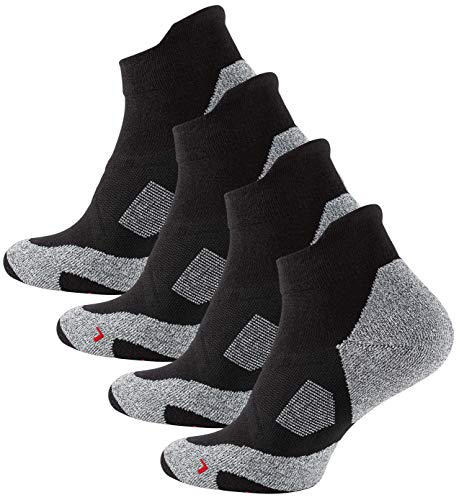 STARK SOUL Performance Sneaker Sportsocken (2 Paar), Damen & Herren, Kurze Funktionssocken, atmungsaktiv, Laufen, Joggen, Radsport, Fitness, Triathlon, Wandern, Schwarz, Gr. 39-42 von STARK SOUL