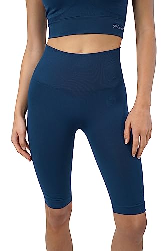 STARK SOUL Radler Shorts - High Waist für Damen - Marineblau, Größe L von STARK SOUL