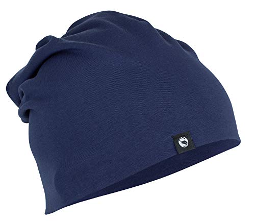STARK SOUL Slouch Beanie Mütze für Damen & Herren (Unisex), leichte Jersey Mütze, Einheitsgröße in Marine-Blau von STARK SOUL
