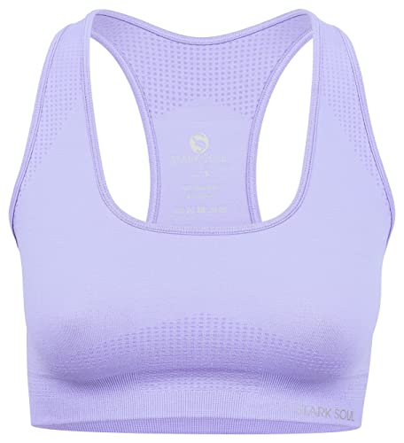 STARK SOUL Sport BH - herausnehmbare Cups, Medium Support | Lavendel, Größe L von STARK SOUL