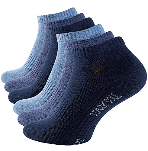 STARK SOUL Sport & Lifestyle Sneaker Socken in Premium Qualität | Unisex für Damen & Herren, 6 Paar | Gr. 35-38, blautöne von STARK SOUL