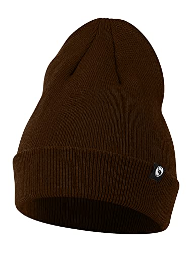 STARK SOUL Strickmütze für Damen & Herren (Unisex), Beanie Wintermütze mit Fleece warm und weich, Feinstrick, Einheitsgröße in Braun von STARK SOUL