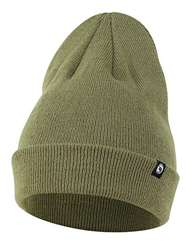 STARK SOUL Strickmütze für Damen & Herren (Unisex), Beanie Wintermütze mit Fleece warm und weich, Feinstrick, Einheitsgröße in Khaki von STARK SOUL