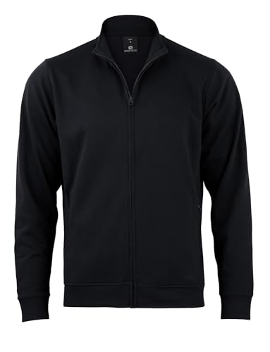 Sweatjacke BLANK, mit Stehkragen, Reißverschluss und 2 Schubtaschen | French Terry Schw. Gr XL von STARK SOUL