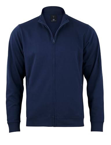 Sweatjacke BLANK, mit Stehkragen, Reißverschluss und 2 Schubtaschen | French Terry marine Gr L von STARK SOUL