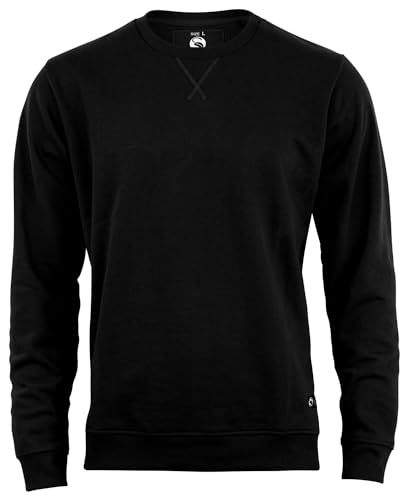 STARK SOUL Sweatshirt Rundhals-Sweater Unisex | 270 GSM - innen angeraut - Baumwolle Schwarz Gr M von STARK SOUL