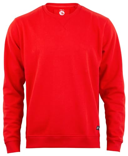 STARK SOUL Sweatshirt Rundhals-Sweater Unisex - 270 GSM - innen angeraut - Baumwolle - rot Gr. L von STARK SOUL