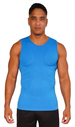 Tanktop Unterzieh-Shirts Ärmellos Seamless - WARM UP -, Herren Sport Top | Farbe: Blau | Grösse: LXL von STARK SOUL