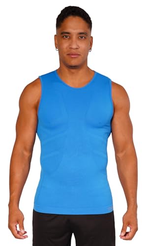 Tanktop Unterzieh-Shirts Ärmellos Seamless - WARM UP -, Herren Sport Top | Farbe: Blau | Grösse: M/L Tanktop Unterzieh-Shirts Ärmellos Seamless - WARM UP -, Herren Sport Top | Farbe: Blau | Grösse: M/L von STARK SOUL