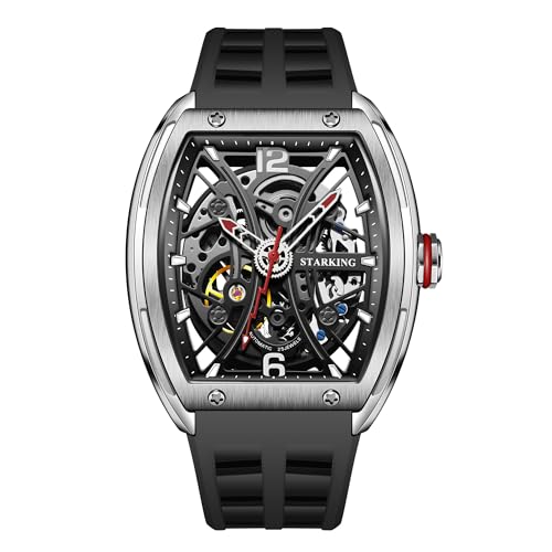 STARKING Modische Business-Herrenuhren, Automatikuhr von Luxus-Uhren, 5 ATM wasserdicht, Silikongummi, Werkzeug im Lieferumfang enthalten STARKING Modische Business-Herrenuhren, Automatikuhr von Luxus-Uhren, 5 ATM wasserdicht, Silikongummi, Werkzeug im Lieferumfang enthalten von STARKING