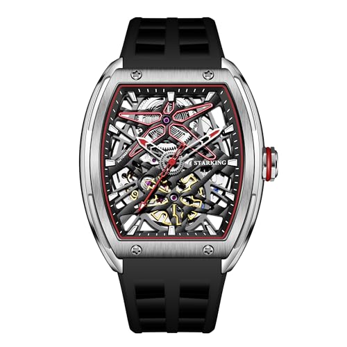 STARKING Modische Business-Herrenuhren, Automatikuhr von Luxus-Uhren, Silikongummi, 5 ATM wasserdicht, Werkzeug im Lieferumfang enthalten STARKING Modische Business-Herrenuhren, Automatikuhr von Luxus-Uhren, Silikongummi, 5 ATM wasserdicht, Werkzeug im Lieferumfang enthalten von STARKING