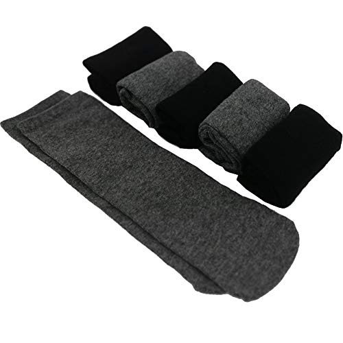 6 paare Einweg Baumwolle Socken Freie Größe Reise Stretch Socken Unisex Rohr Fuß Sox One Size Tragbare Elastische Schlauch, Grau und Schwarz Farbe von STARLY