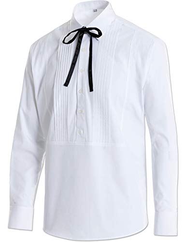 Reduziert - Set: Westernhemd und zwei Westernschleifen von Stars & Stripes - Old Style - Joseph, Weiß, Größe 3XL von STARS & STRIPES