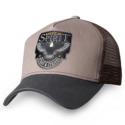 STARS & STRIPES Trucker Cap American Spirit – 3-farbige Western-Cap mit Bestickung & Snapback-Verschluss von STARS & STRIPES