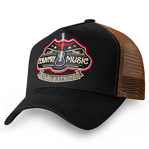 STARS & STRIPES Trucker Cap Country Music – 2-farbige Western-Cap mit Bestickung & Snapback-Verschluss von STARS & STRIPES