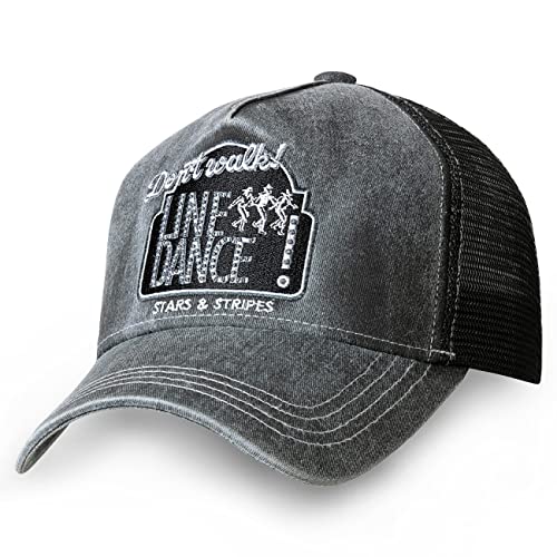 STARS & STRIPES Trucker Cap Line Dance – 2-farbige Western-Cap mit Bestickung & Used-Look von STARS & STRIPES