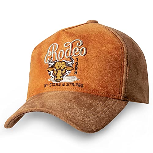 STARS & STRIPES Trucker Cap Rodeo – Western-Cap in Wildlederoptik mit 3D-Bestickung & Snapback-Verschluss von STARS & STRIPES
