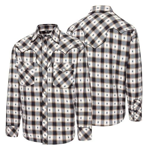 STARS & STRIPES Gus Westernhemd aus 100% Baumwolle Markantes Karomuster mit authentischem Westernyoke von STARS & STRIPES