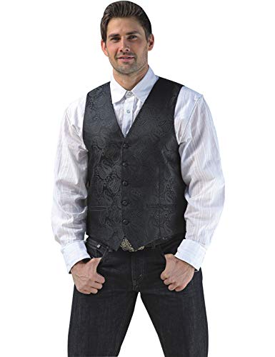 STARS & STRIPES Lincoln Weste – Hochwertige Western Jacquardweste mit Paisley-Muster von STARS & STRIPES