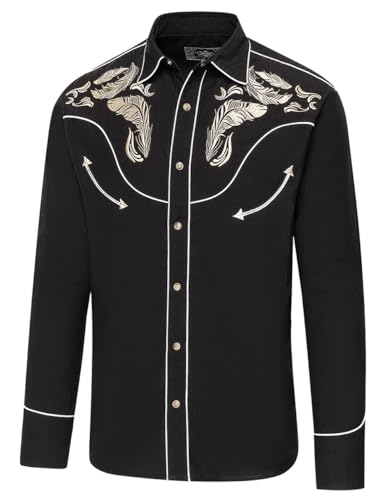 STARS & STRIPES Dixon Westernhemd aus Baumwolle-Viskose-Mix Elegantes Design mit aufwendiger Stickerei von STARS & STRIPES