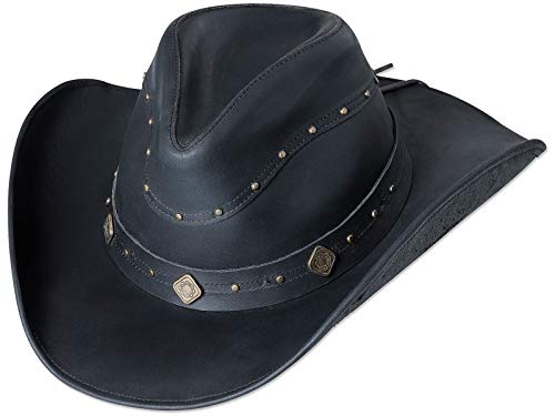 STARS & STRIPES Dundee Lederhut – Formbarer Western Fedora aus Rindsleder von STARS & STRIPES