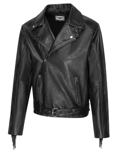 STARS & STRIPES Lederjacke LIAM – Herren-Fransenjacke aus Nappaleder im Flieger-Stil mit Abnehmbaren Fransen | Avio-Effect von STARS & STRIPES