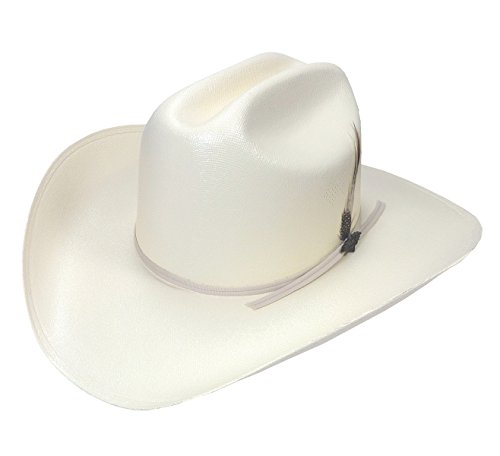 STARS & STRIPES Rodeo Style Westernhut Strohhut Cattleman Westernhut Cowboyhut Westernkleidung Strohhut für Damen und Herren (55 cm) Beige von STARS & STRIPES