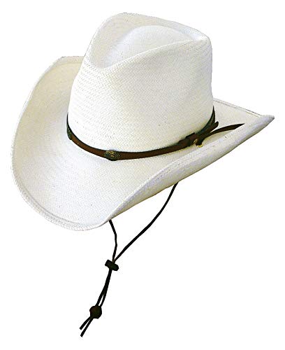 STARS & STRIPES Strohhut Sonnenhut Westernhut Beach Damen Herren Outdoor Partyhut »Bandit« Weiß Gr.XL von STARS & STRIPES