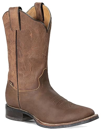 STARS & STRIPES WB-57 Unisex-Workerboots Braun – Handgefertigte Lederstiefel mit Stickereien & Goodyear-Sohle von STARS & STRIPES