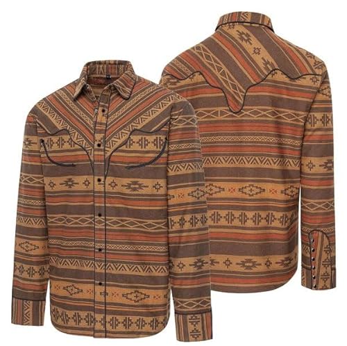 STARS & STRIPES Western-Mode Hemd Rusty – Braun aus 100% Baumwolle | Zeitloser Western-Stil von STARS & STRIPES