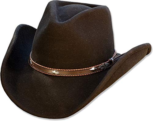 STARS & STRIPES Dallas Hut – Formbarer Western Fedora aus Wollfilz mit Leder-Hutband von STARS & STRIPES