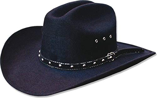 STARS & STRIPES Tucson Black Hut – Formstabiler mexikanischer Western-Cowboyhut von STARS & STRIPES