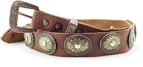 STARS & STRIPES Western-Hutband HB-30 aus 100% Leder mit Schnalle, Braun von STARS & STRIPES