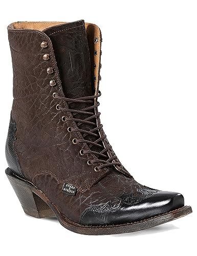 Stars & Stripes Western Cowboystiefel Biker Boots Leder Damen »WBL-67« Gr.38 von STARS & STRIPES