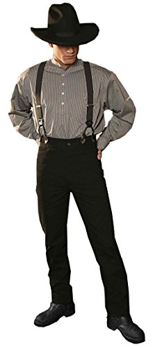 Stars & Stripes Old Style Westernhose Dillon - Vintage Oldstyle Westernkleidung Westernbekleidung (81 cm) Schwarz von STARS & STRIPES