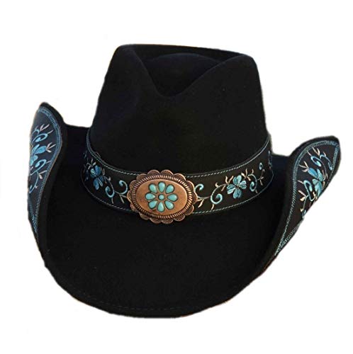 Stars & Stripes Westernhut: Cowboyhut "Sally". schwarz Größe 1 (S) von STARS & STRIPES