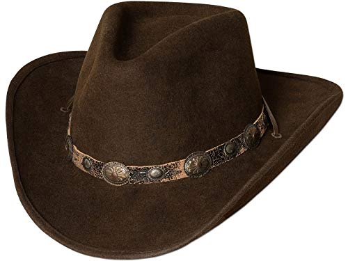 STARS & STRIPES EL Dorado Hut – Formbarer Western-Cowboyhut aus Wollfilz mit Concho-Hutband von STARS & STRIPES