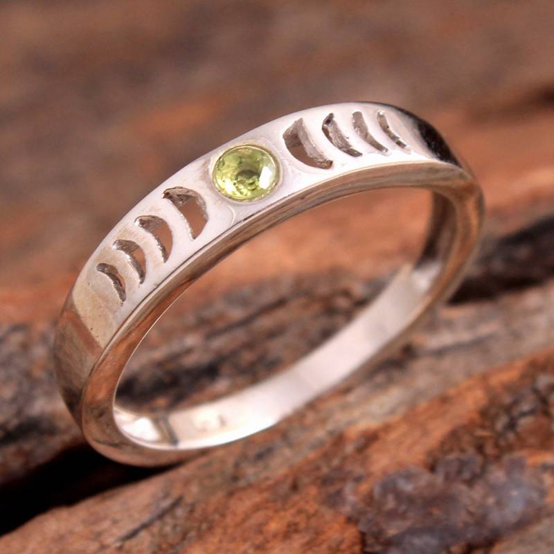 Peridot Ring, 925 Silber Edelstein Designer Handgefertigter Frauen Statement Geschenk Für Sie von STARSILVERUSA