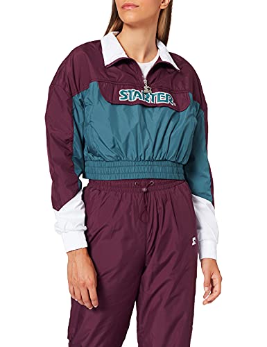STARTER BLACK LABEL Damen Ladies Starter Colorblock Pull Over Jacket L darkviolet/Teal von STARTER BLACK LABEL