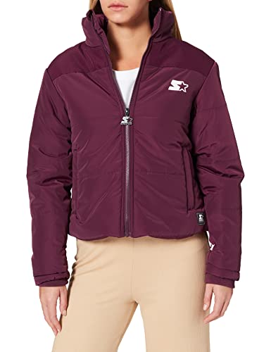 STARTER BLACK LABEL Damen Ladies Starter Logo Puffer Jacket darkviolet, XL von STARTER BLACK LABEL
