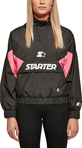 STARTER BLACK LABEL Damen Windbreaker Ladies Starter Colorblock Halfzip Windbreaker, Farbe black/pinkgrapefruit, Größe L STARTER BLACK LABEL Damen Windbreaker Ladies Starter Colorblock Halfzip Windbreaker, Farbe black/pinkgrapefruit, Größe L von STARTER BLACK LABEL