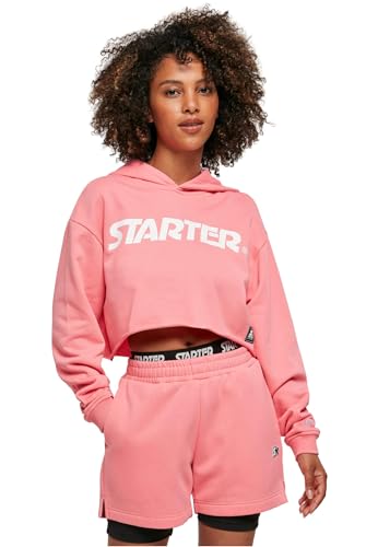 STARTER BLACK LABEL Damen Ladies Starter Cropped Hoody pinkgrapefruit, S von STARTER BLACK LABEL