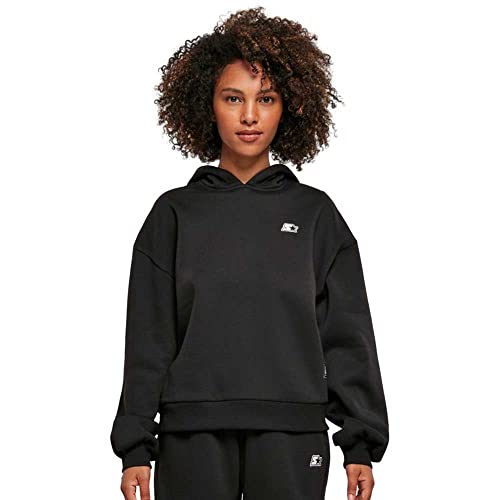 STARTER BLACK LABEL Damen Kapuzenpullover Ladies Starter Essential Oversized Hoody, Farbe Black, Größe M von STARTER BLACK LABEL