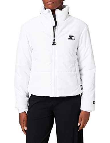 STARTER BLACK LABEL Damen Jacke Ladies Starter Logo Puffer Jacket white L von STARTER BLACK LABEL