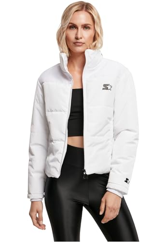 STARTER BLACK LABEL Damen Ladies Starter Logo Puffer Jacket White, L von STARTER BLACK LABEL