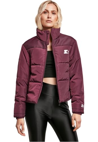 STARTER BLACK LABEL Damen Ladies Starter Logo Puffer Jacket darkviolet, M von STARTER BLACK LABEL