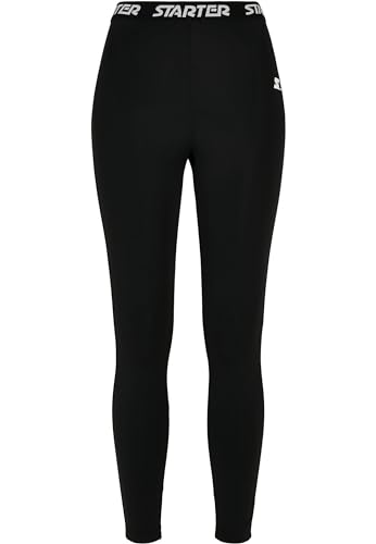 STARTER BLACK LABEL Damen Leggings Ladies Starter Logo Tape Leggings, Farbe Black, Größe M von STARTER BLACK LABEL